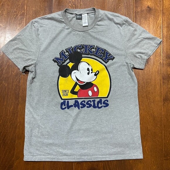Disney Mickey Mouse Classics Soft Cotton Gray T-Shirt Y2K Women's Size Large - Picture 3 of 7